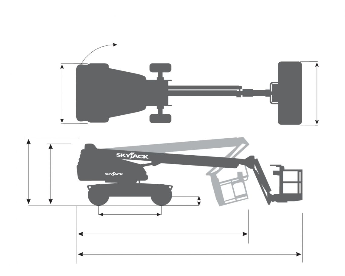 Skyjack SJ40 T+, teikning 1
