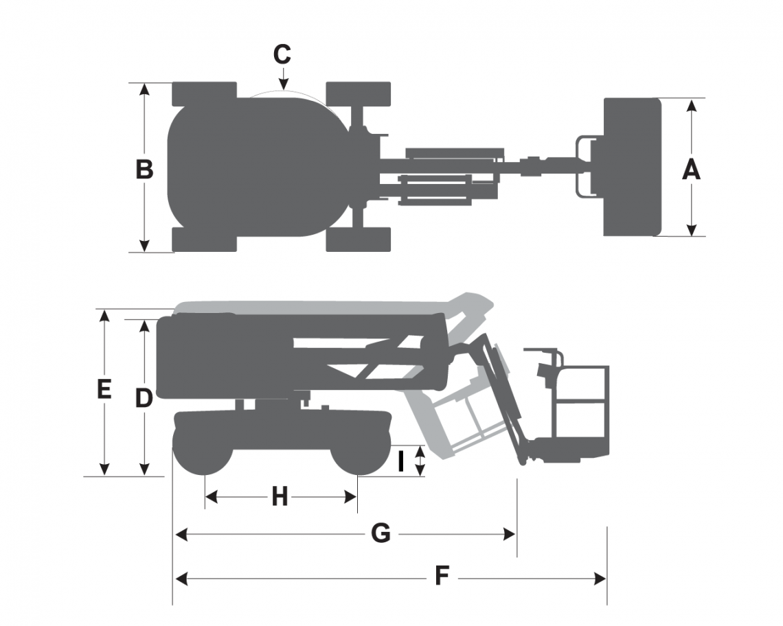 Skyjack SJ45 AJ+, teikning 1