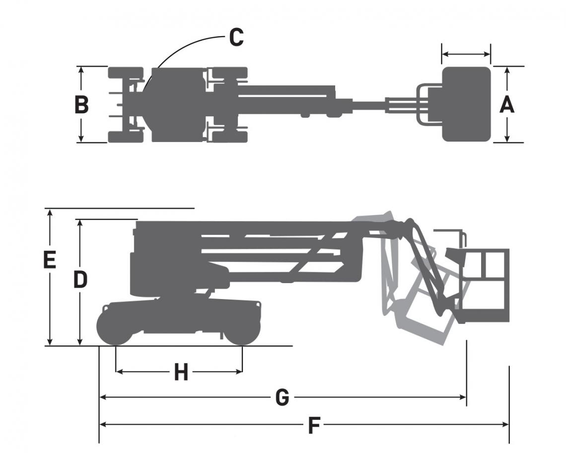 Skyjack SJ45 AJN, teikning 1