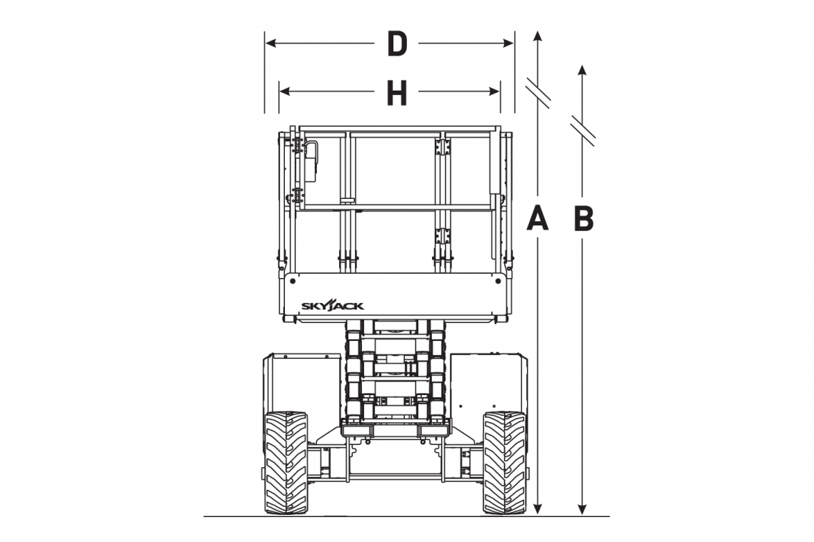 Skyjack SJ6826 RT, teikning 2