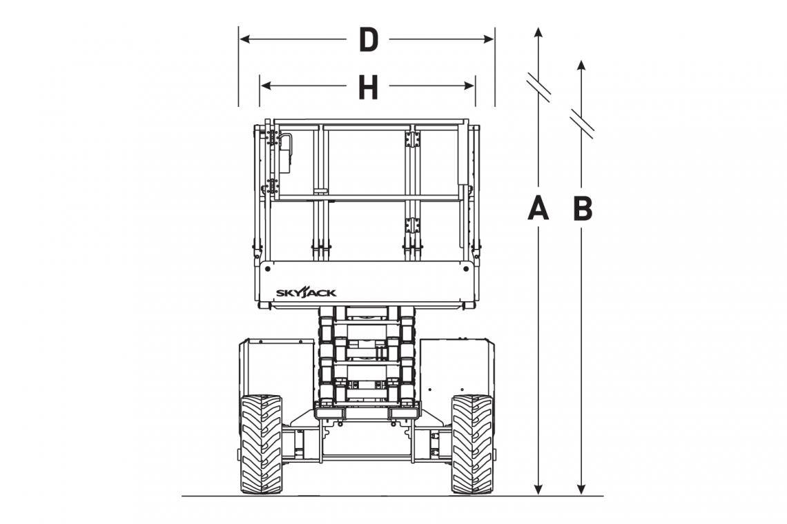 Skyjack SJ6832 RTE, teikning 1