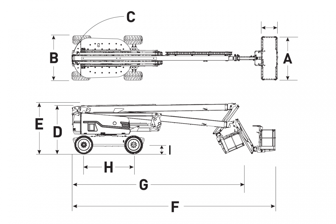 Skyjack SJ85 AJ, teikning 1
