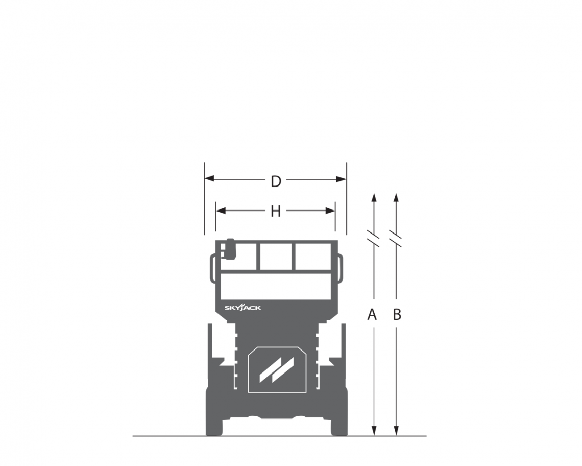 Skyjack SJ9664 RT, teikning 1